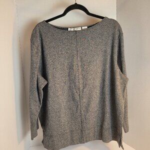 Josephine Chaus Women plus size Top Size 1 Pullover Long Sleeve Heather Grey